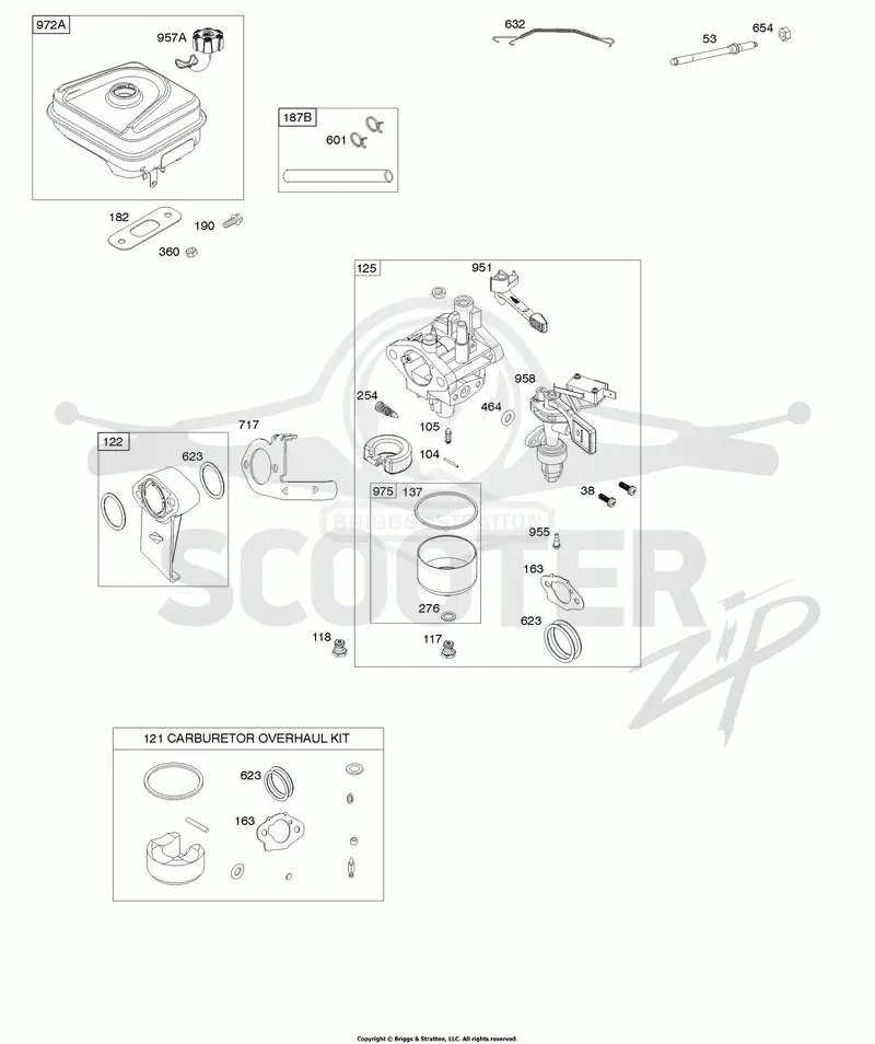 Carburetor, Carburetor Overhaul Kit, Fuel Supply