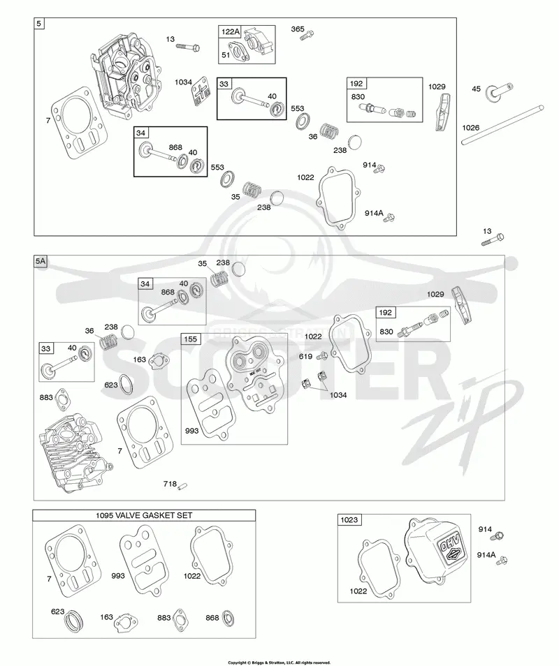 Cylinder Head, Valve Gasket Set