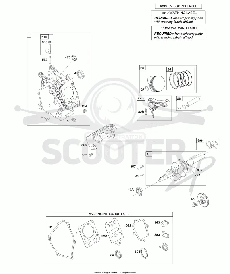 Camshaft, Crankshaft, Cylinder, Engine Gasket Set, Lubrication, Piston Group