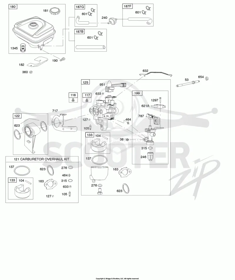 Carburetor, Carburetor Overhaul Kit, Fuel Supply