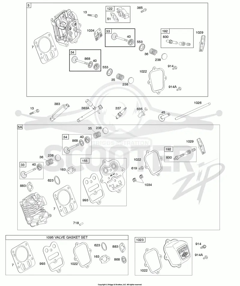 Cylinder Head, Valve Gasket Set