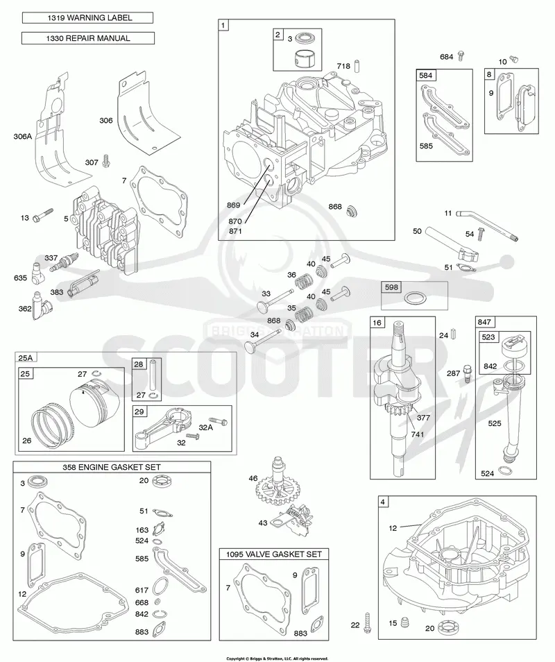 Camshaft, Crankshaft, Cylinder, Engine Sump, Lubrication, Piston Group, Valves