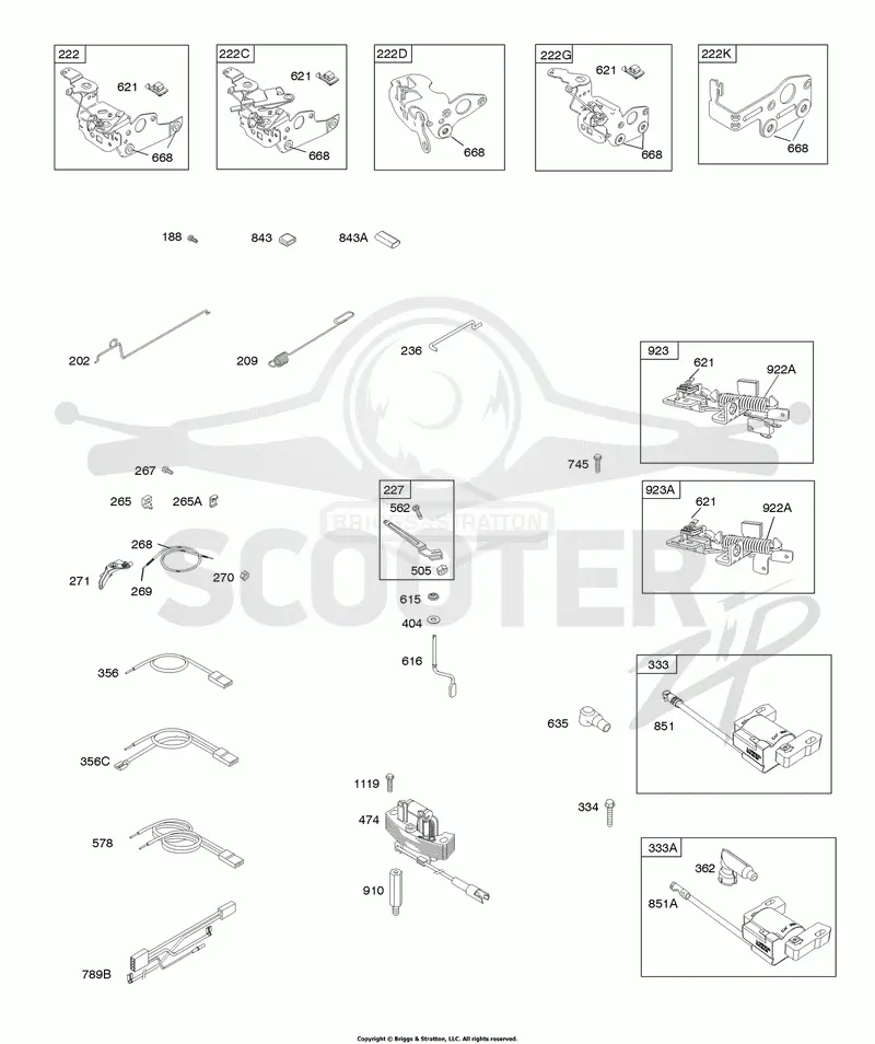 Controls, Electrical, Flywheel Brake, Governor Spring, Ignition