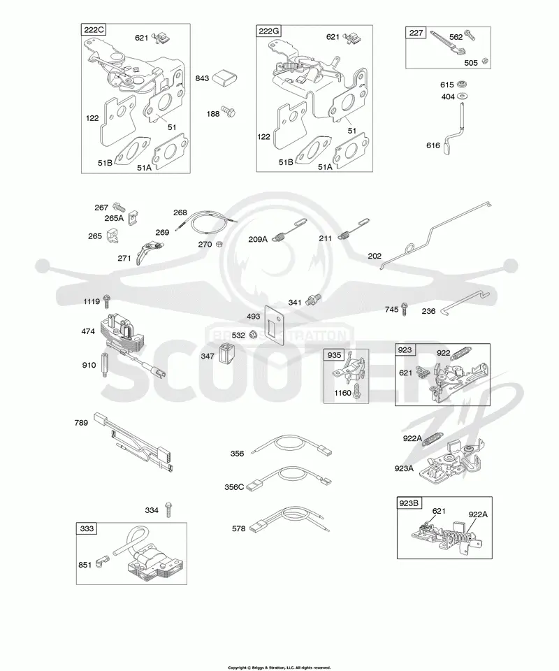Brake, Controls, Governor Spring, Ignition