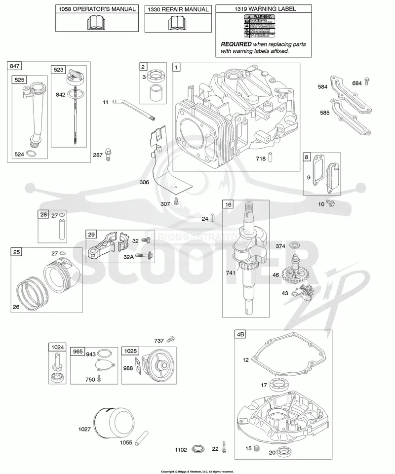 Camshaft, Crankshaft, Cylinder, Engine Sump, Lubrication, Piston Group