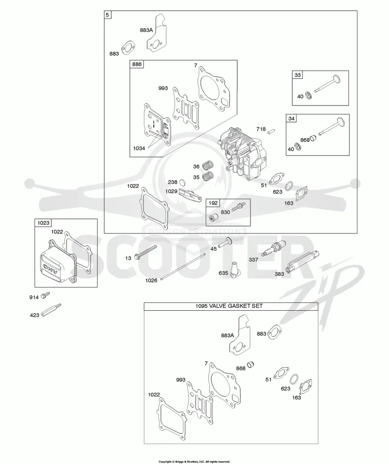 Cylinder Head, Gasket Set-Valves, Valves