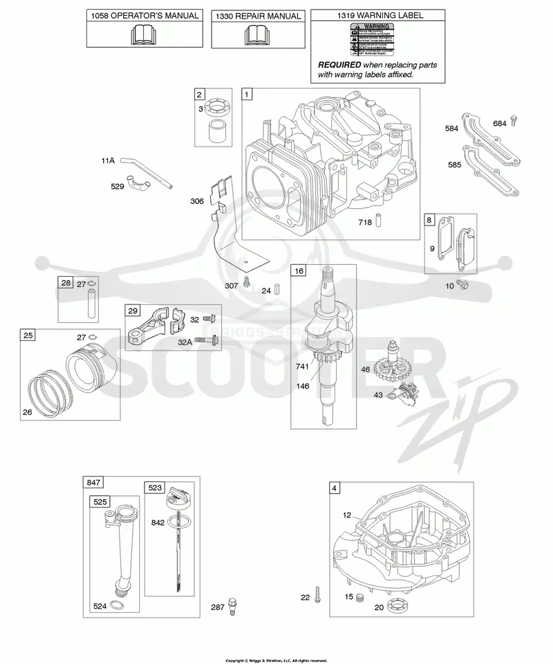 Camshaft, Crankshaft, Cylinder, Engine Sump, Lubrication, Piston Group