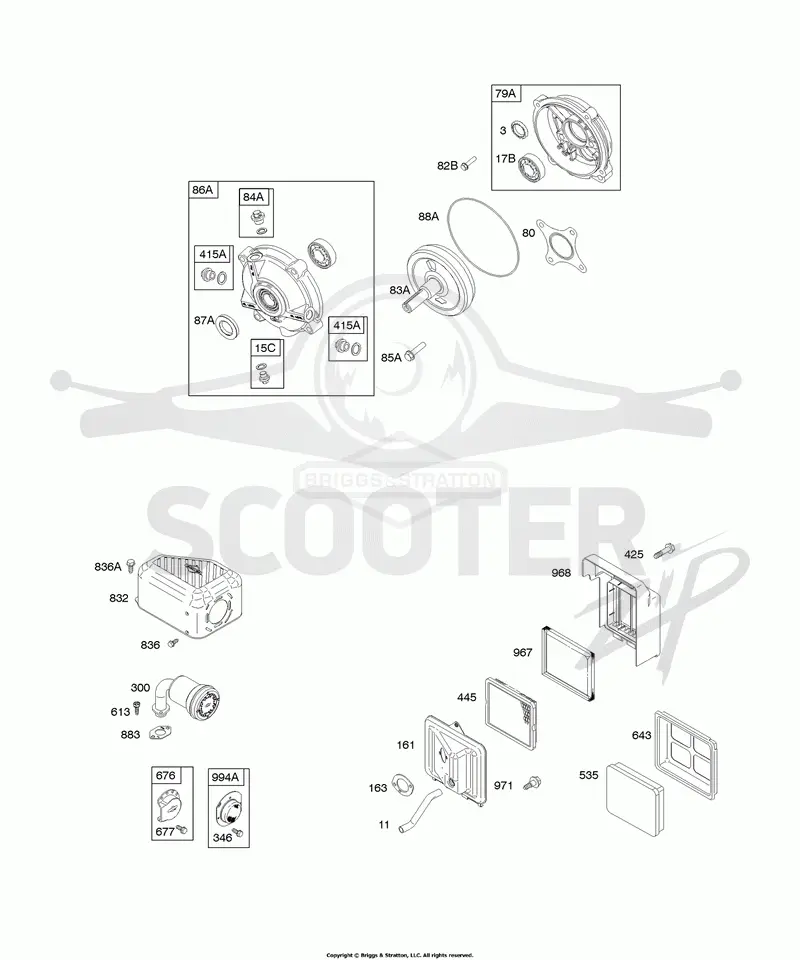 Air Cleaner, Exhaust System, Gear Reduction