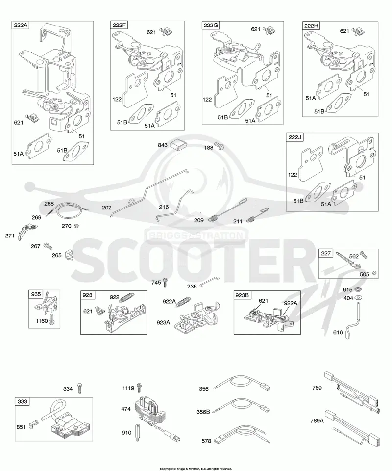 Controls, Flywheel Brake, Governor Spring, Ignition