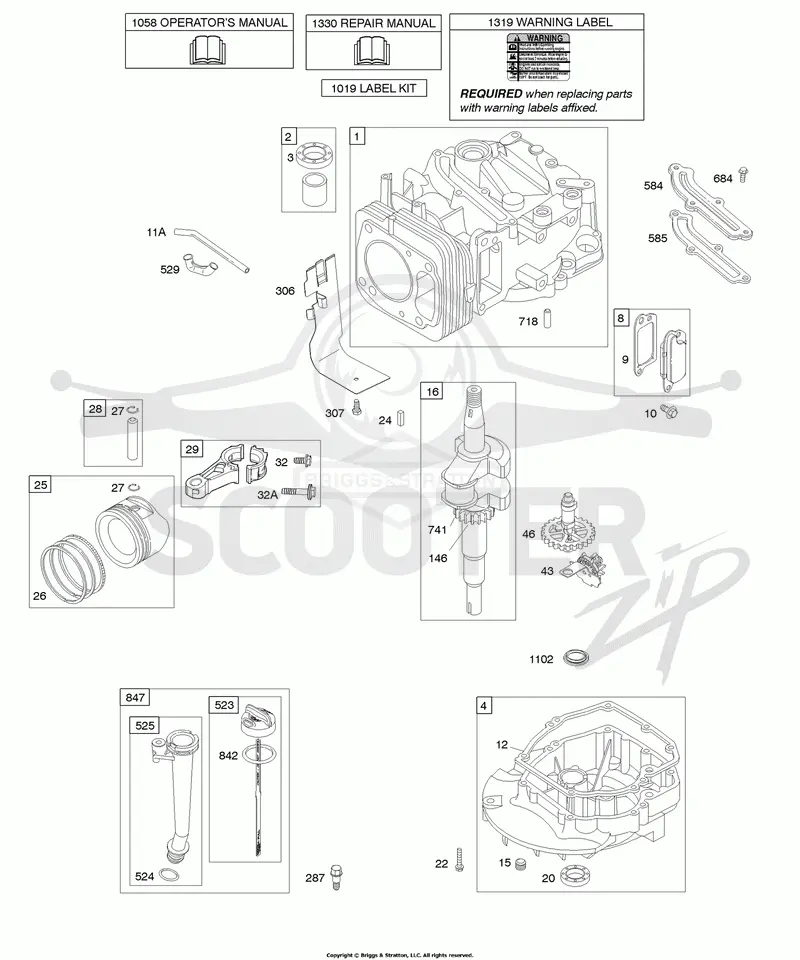Camshaft, Crankshaft, Cylinder, Engine Sump, Lubrication, Piston Group