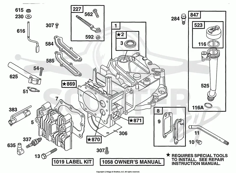 Cylinder, Head, Oil Fill