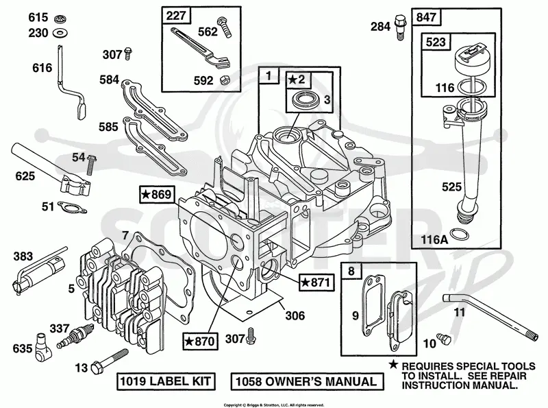 Cylinder, Head, Oil Fill