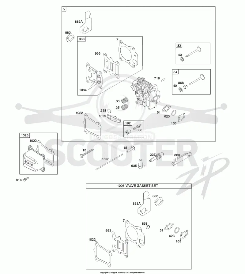 Cylinder Head, Gasket Set-Valves, Valves