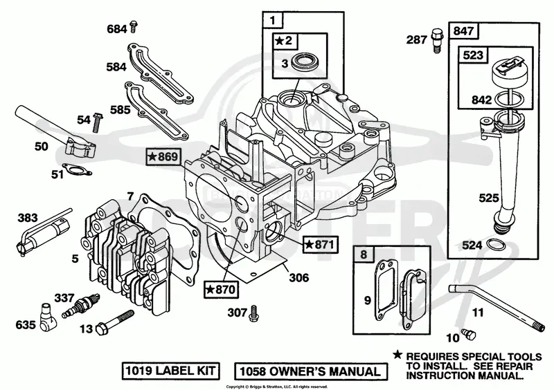 Cylinder, Head, Oil Fill