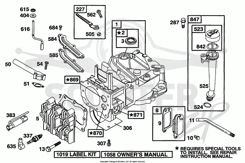 Cylinder, Head, Oil Fill