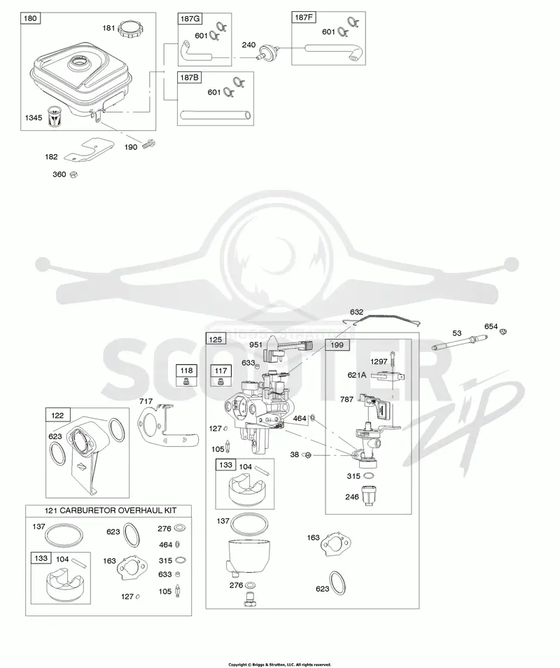 Carburetor, Carburetor Overhaul Kit, Fuel Supply