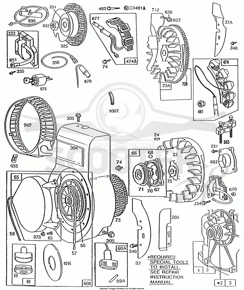 Blower Hsg,Flywheel,Rewind