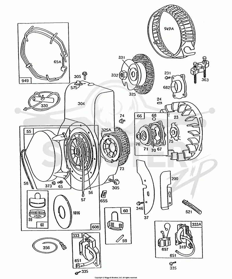 Blower Hsg,Flywheel,Rewind