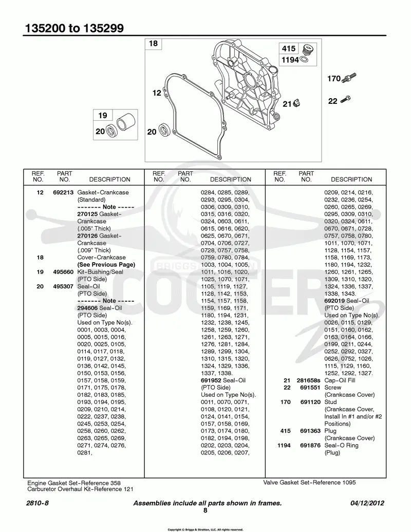 Crankcase Cover/Sump 2