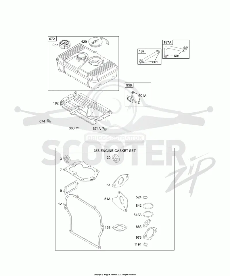 Fuel Tank Group, Kits/Gasket Sets-Engine