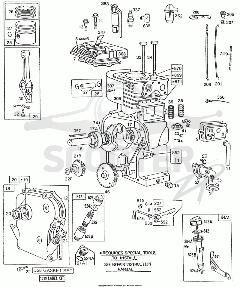 Cyl, Piston, Oil Fill,CrnkCse