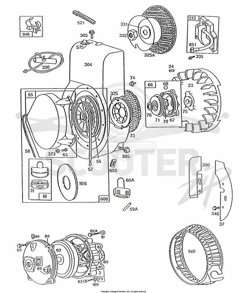 Blower Hsg,Rewind,Gear Case