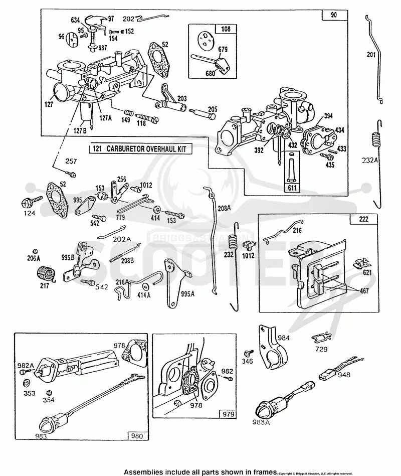 Carburetor,Oil Gard,Controls
