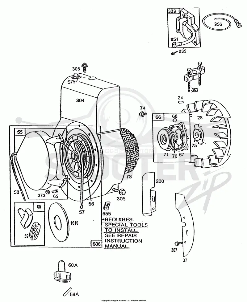 Blower Hsg,Flywheel,Rewind