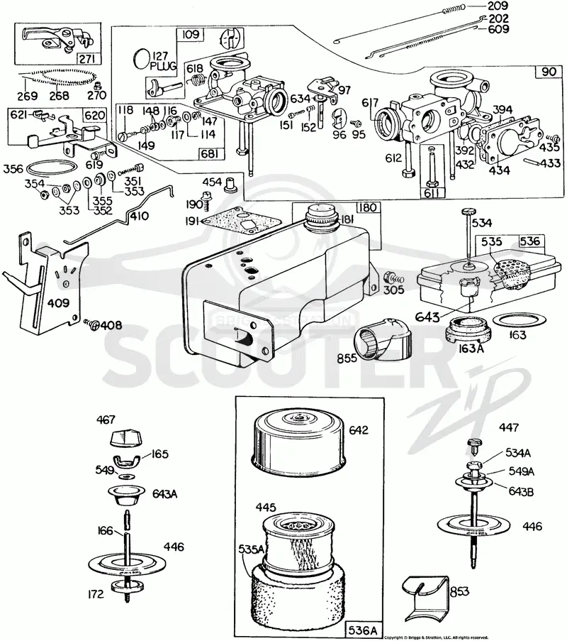 Carburetor, FuelTank, A/C
