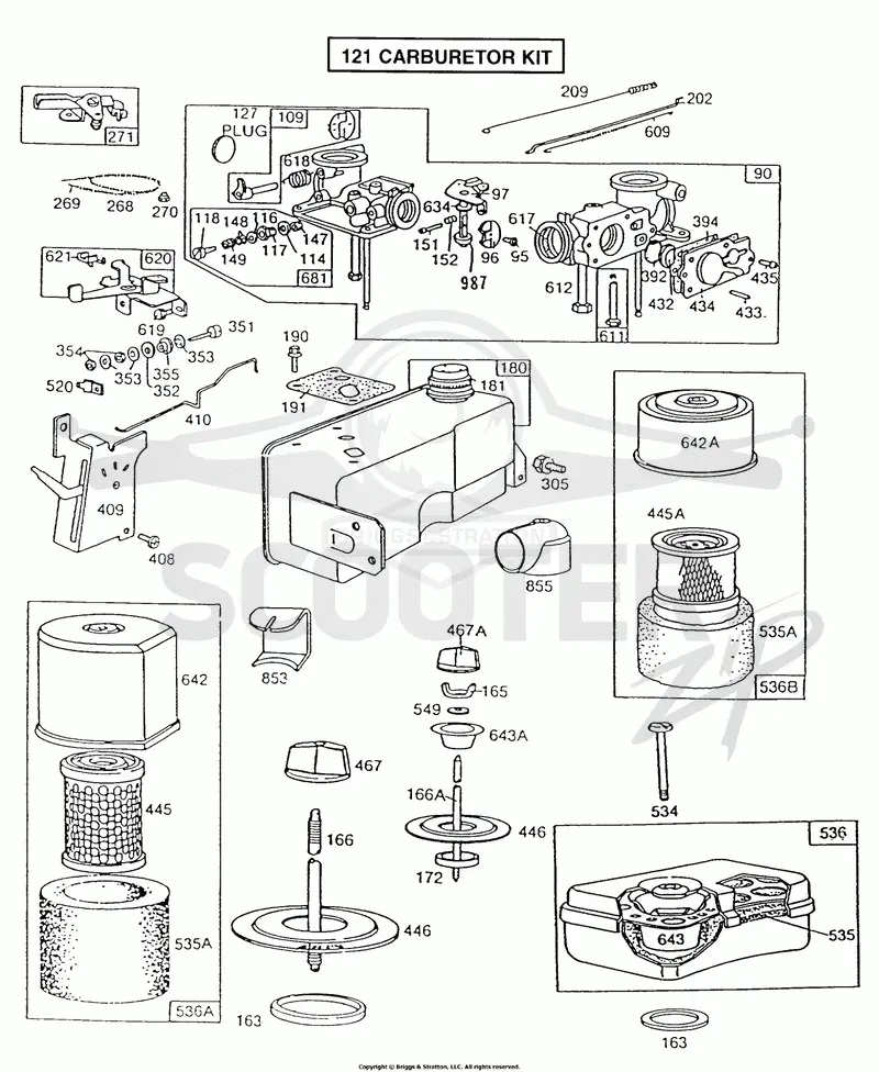Carburetor,FuelTank,A/C Grps