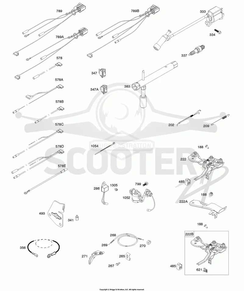 Armature, Spark Plug, Controls, Electrical System, Governor Spring
