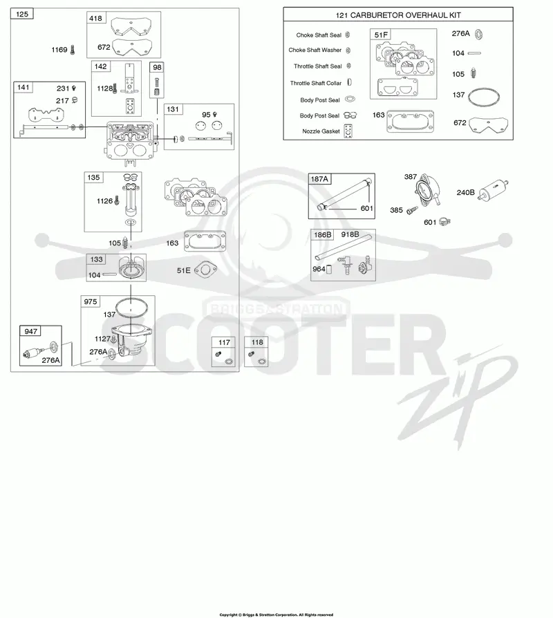 Carburetor, Fuel Supply, Kit-Carburetor Overhaul