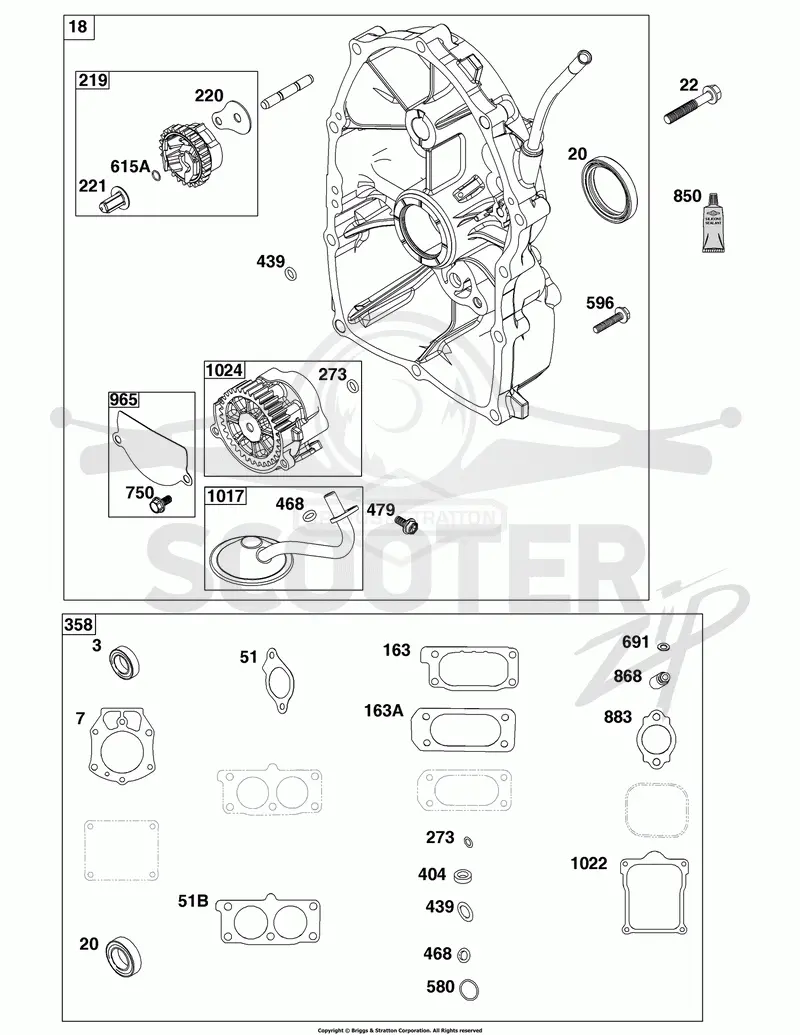 Crankcase Cover/Sump Group