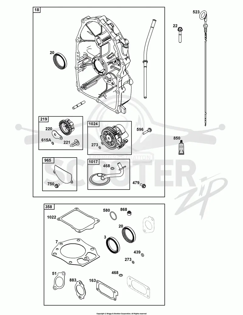 Crankcase Cover/Sump Group