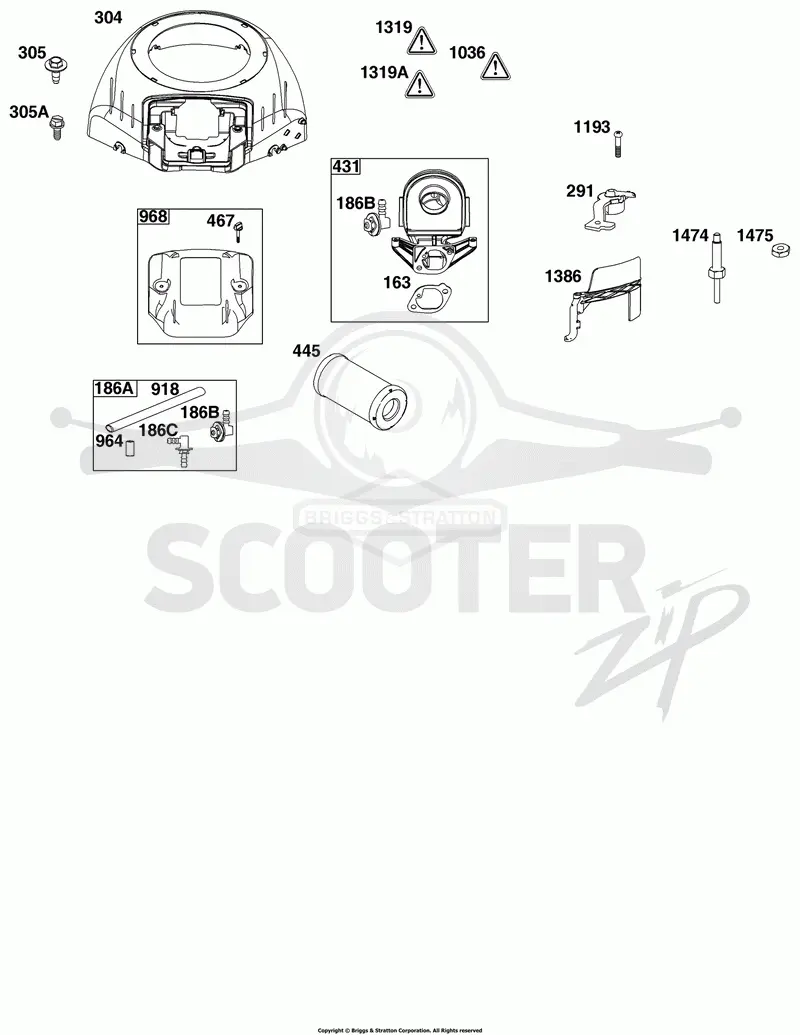 Blower Housing and Air Cleaner Group