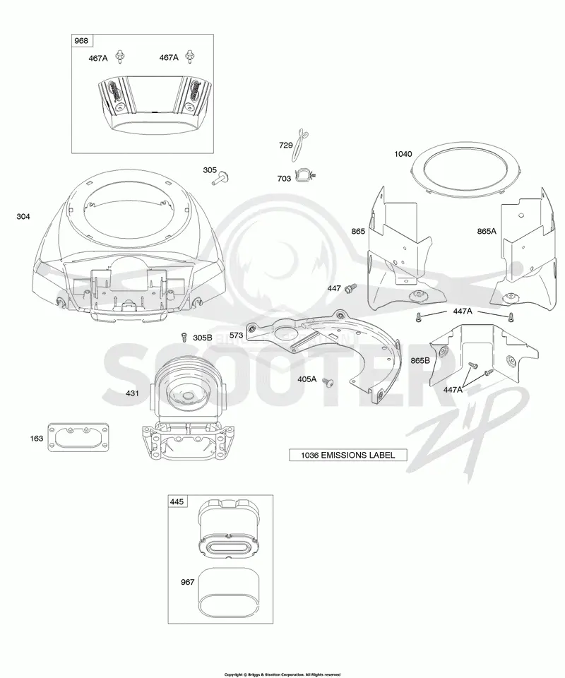 Air Cleaner, Blower Housing/Shrouds