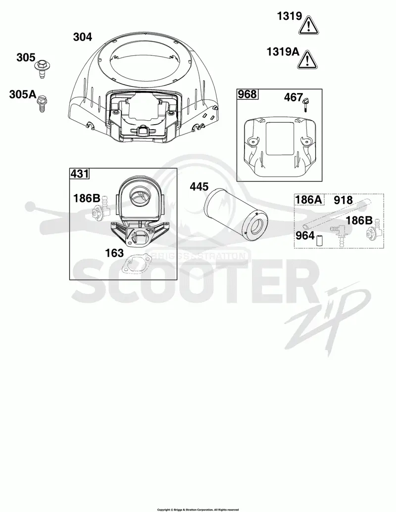 Blower Housing and Air Cleaner Group