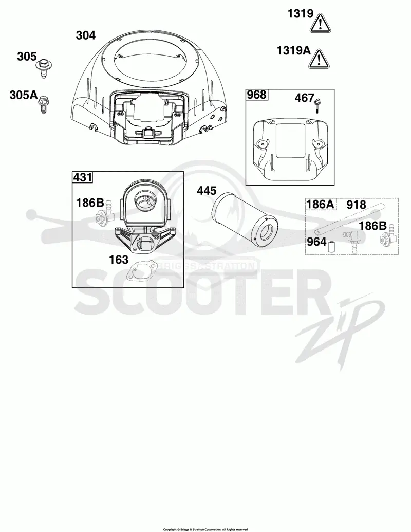 Blower Housing and Air Cleaner Group