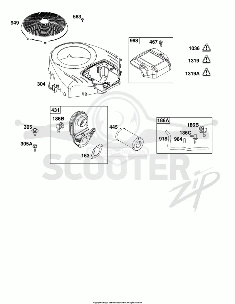 Blower Housing and Air Cleaner Group