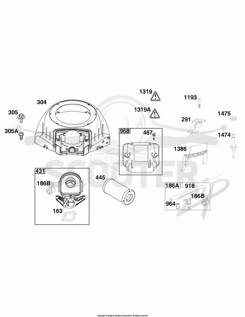 Blower Housing and Air Cleaner Group