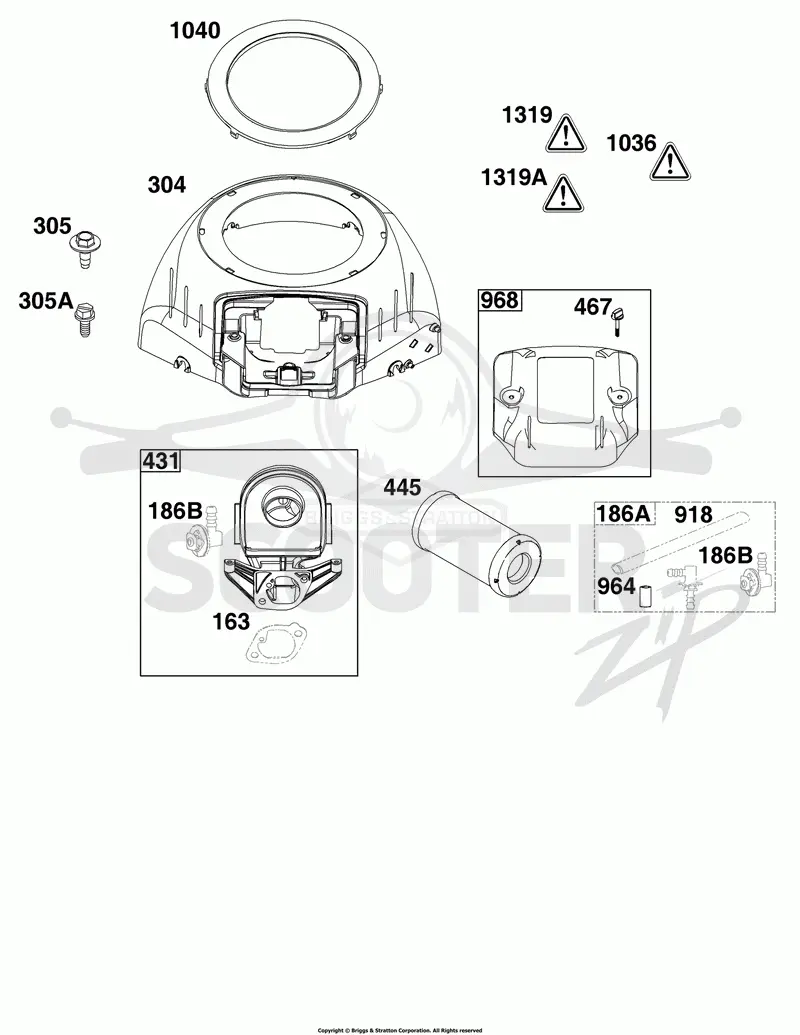 Blower Housing and Air Cleaner Group
