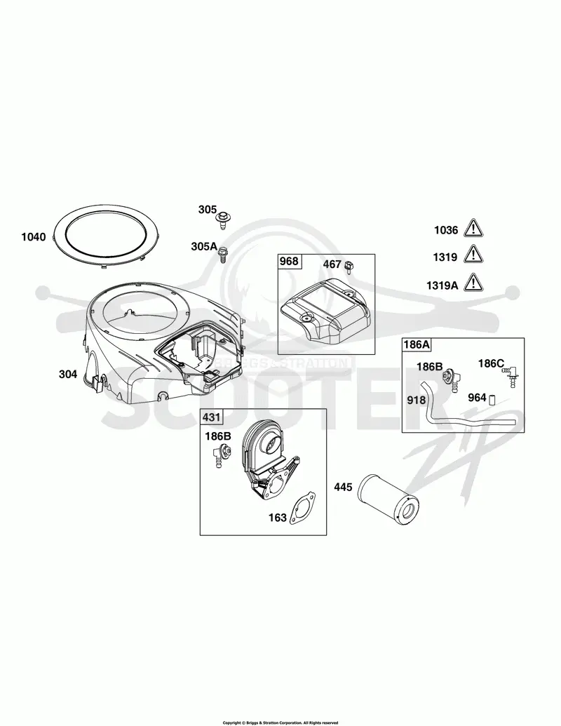 Blower Housing and Air Cleaner Group