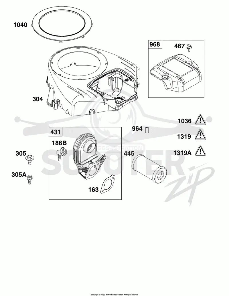 Blower Housing and Air Cleaner Group