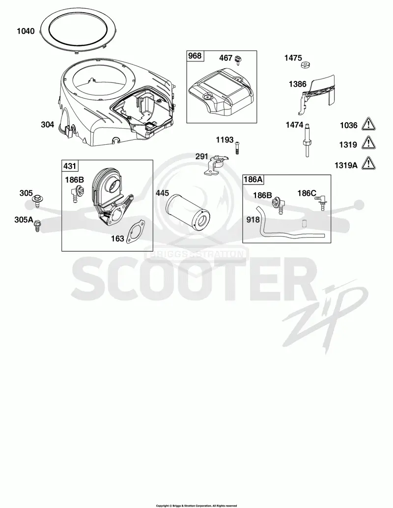 Blower Housing and Air Cleaner Group