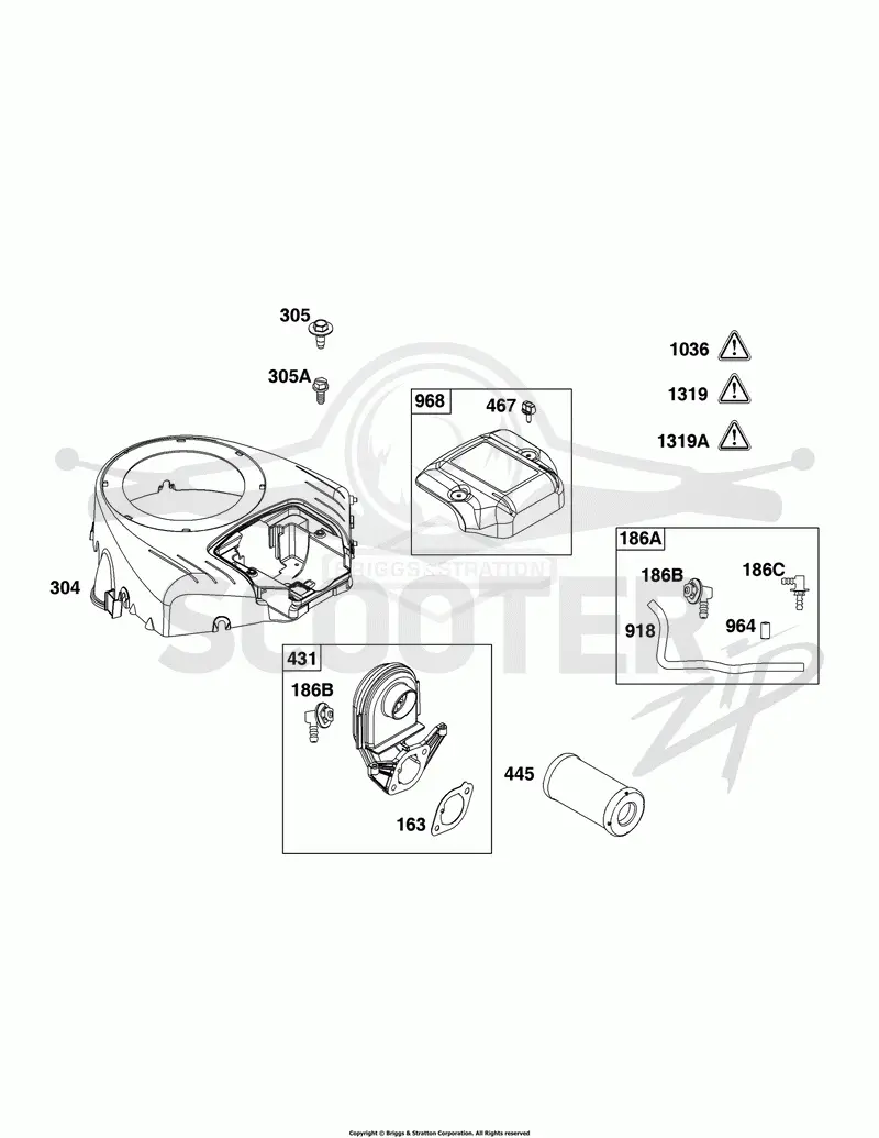 Blower Housing and Air Cleaner Group