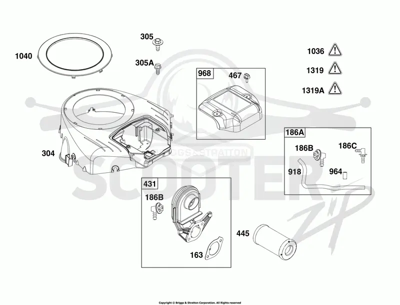 Blower Housing and Air Cleaner Group