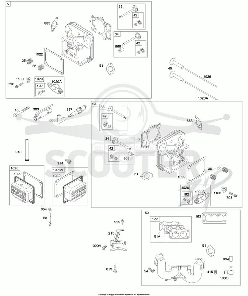 Cylinder Head, Exhaust System, Valves