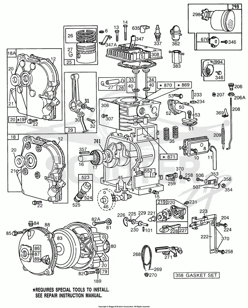 Cylinder,Crankcase,Gear Case