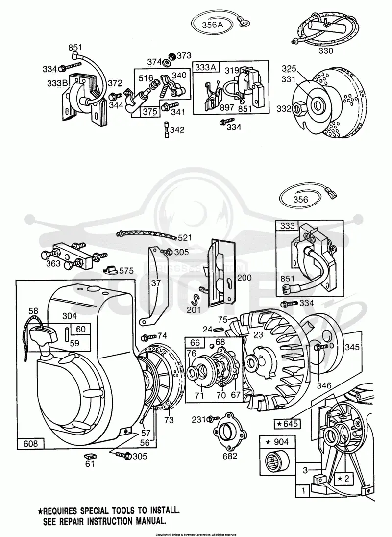 Blower Hsg,Flywheel,Rewind