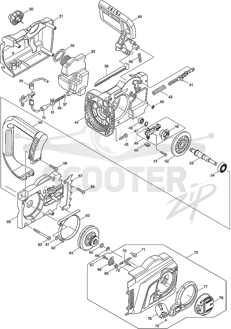 2. DOLMAR ES2141TLC (схема 2)